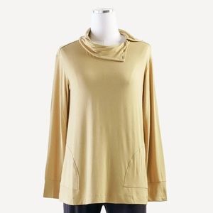 Kate Quinn NWT women’s bamboo long sleeve lounge top. Iced coffee.